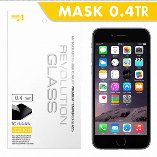 프로텍트엠 아이폰 6 플러스/6S 플러스 레볼루션글라스 마스크 0.4TR 강화유리 보호필름 (액정 1매)