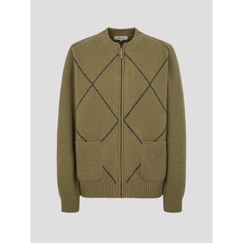 빈폴 아가일 집업 카디건 올리브_BC595AC37J_이미지