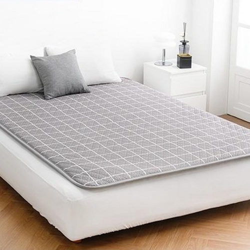 한일의료기 두툼폭신 바둑판 그레이 탄소매트 HI-40 (싱글, 100x200cm)_이미지