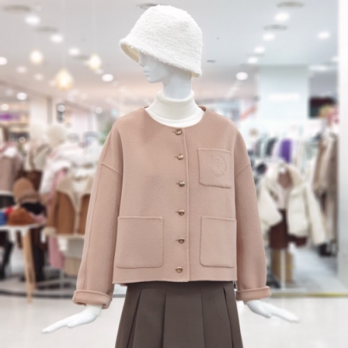 Ab.f.z 노카라 베이지 울 숏자켓 FSW4QJ01J