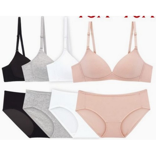 판도라 주니어3단계 노와이어 면몰드브라팬티2종 PB7128 (1세트)_이미지