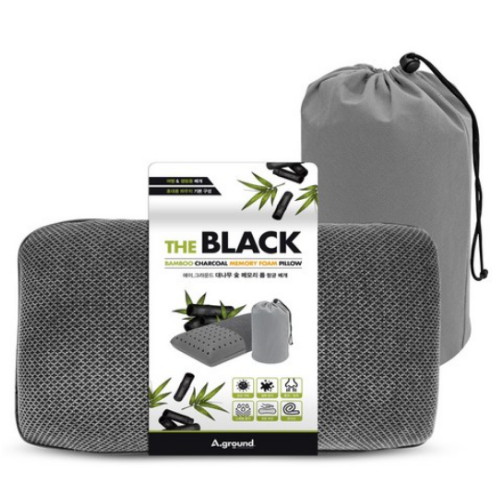 에이그라운드 더블랙 대나무숯 메모리폼 여행용 베개