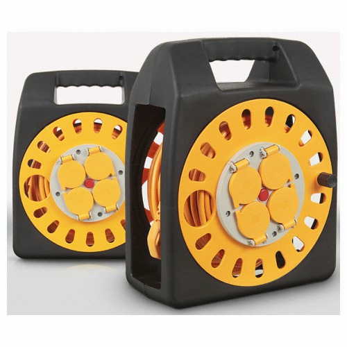 러그박스 4구 캡형 캠핑릴선 옐로우 (30m)_이미지