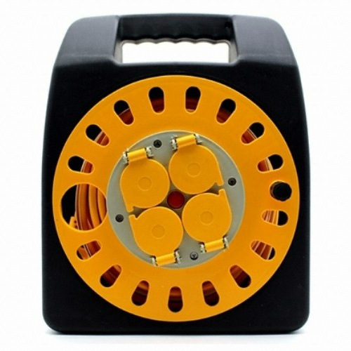 러그박스 4구 캡형 캠핑릴선 옐로우