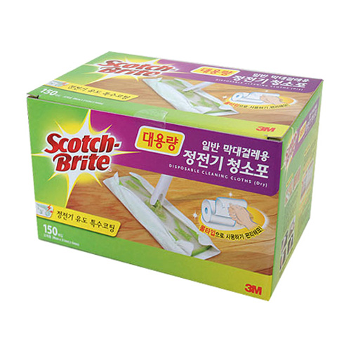 3M 스카치브라이트 정전기 청소포 표준형 150매 (1개)_이미지