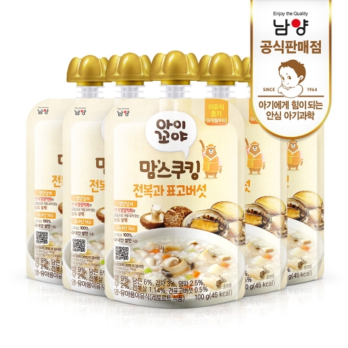남양유업 맘스쿠킹 전복과 표고버섯 100g (5개)_이미지