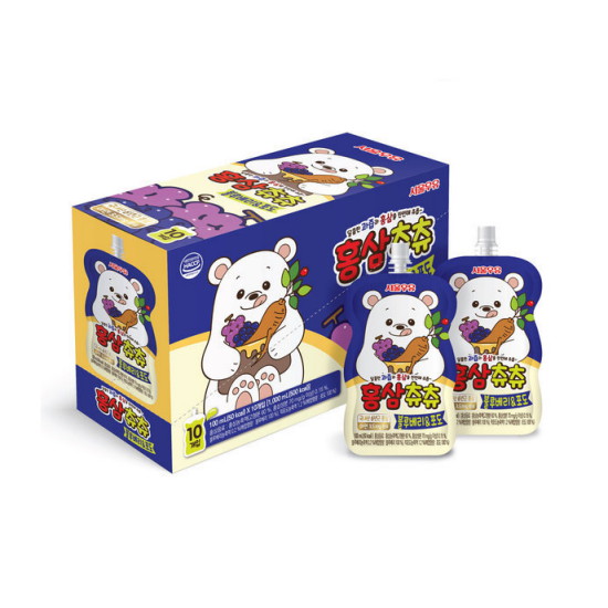 서울우유 홍삼츄츄 블루베리 포도 100ml (40개)