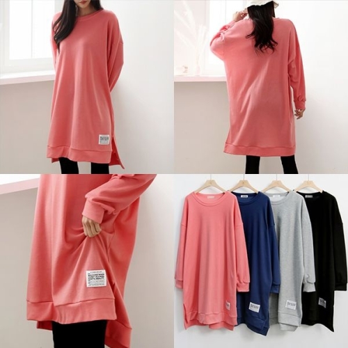 아이우먼 위쉬몰 IL 라벨패치트임롱긴팔티 K760H511 빅사이즈