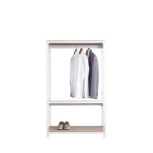 스피드랙 드레스룸 시스템 철제 행거봉1개 3단 행거 700x500 (165cm(높이))_이미지