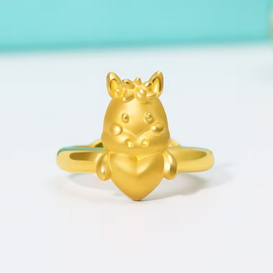 타이니앤코 코코 말띠 하트 말 돌반지 1.875g_이미지