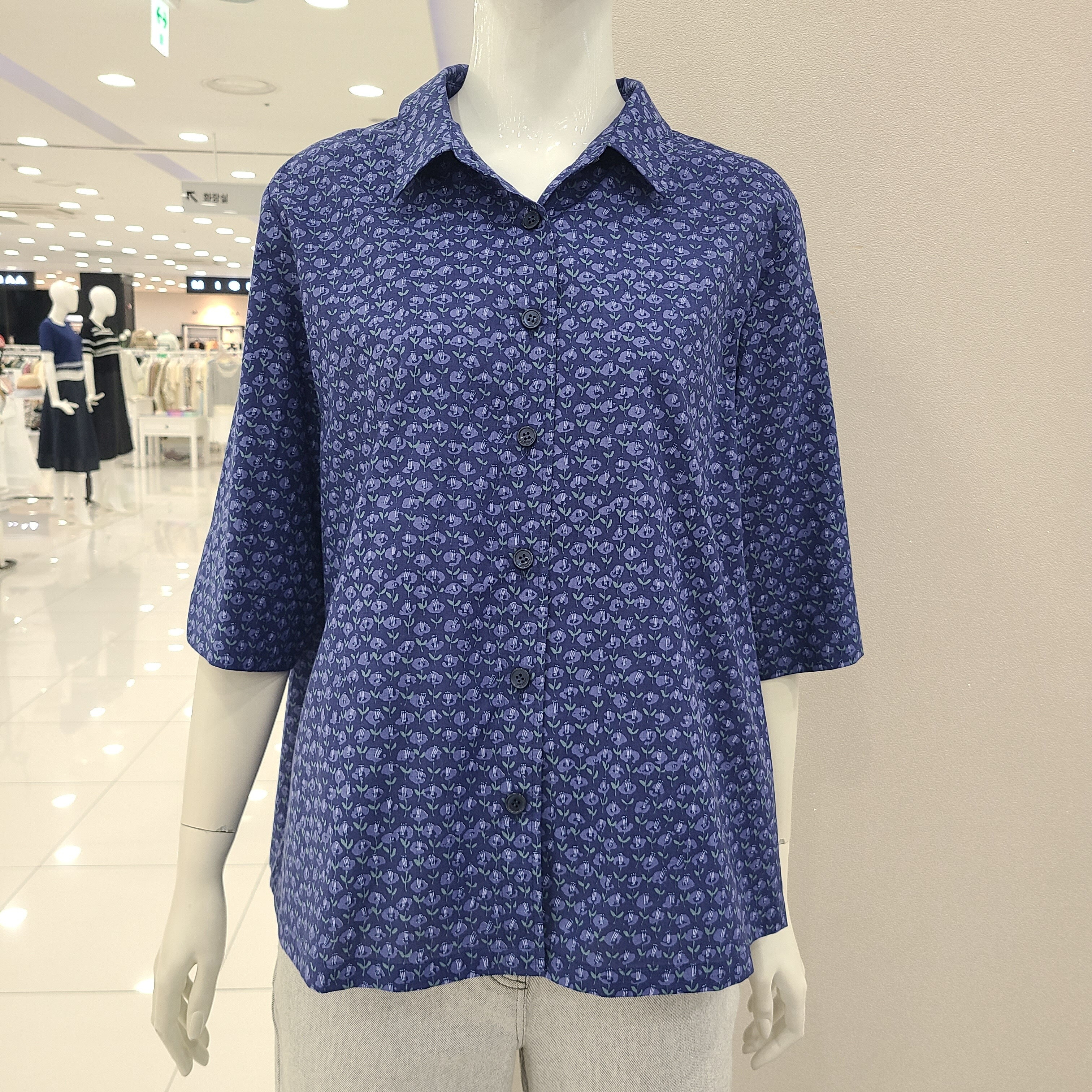 크레송 뒷주름아사면블라우스 ODCPBPD3_US