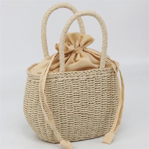 라일리 Rly 여성 캐주얼 라탄 가방 여름 왕골 아이보리 손가방 S9511333