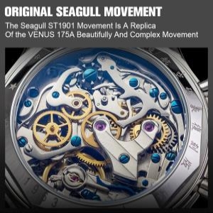 St1901 Genuine Old Vertion Seagull Chronograph Me_이미지