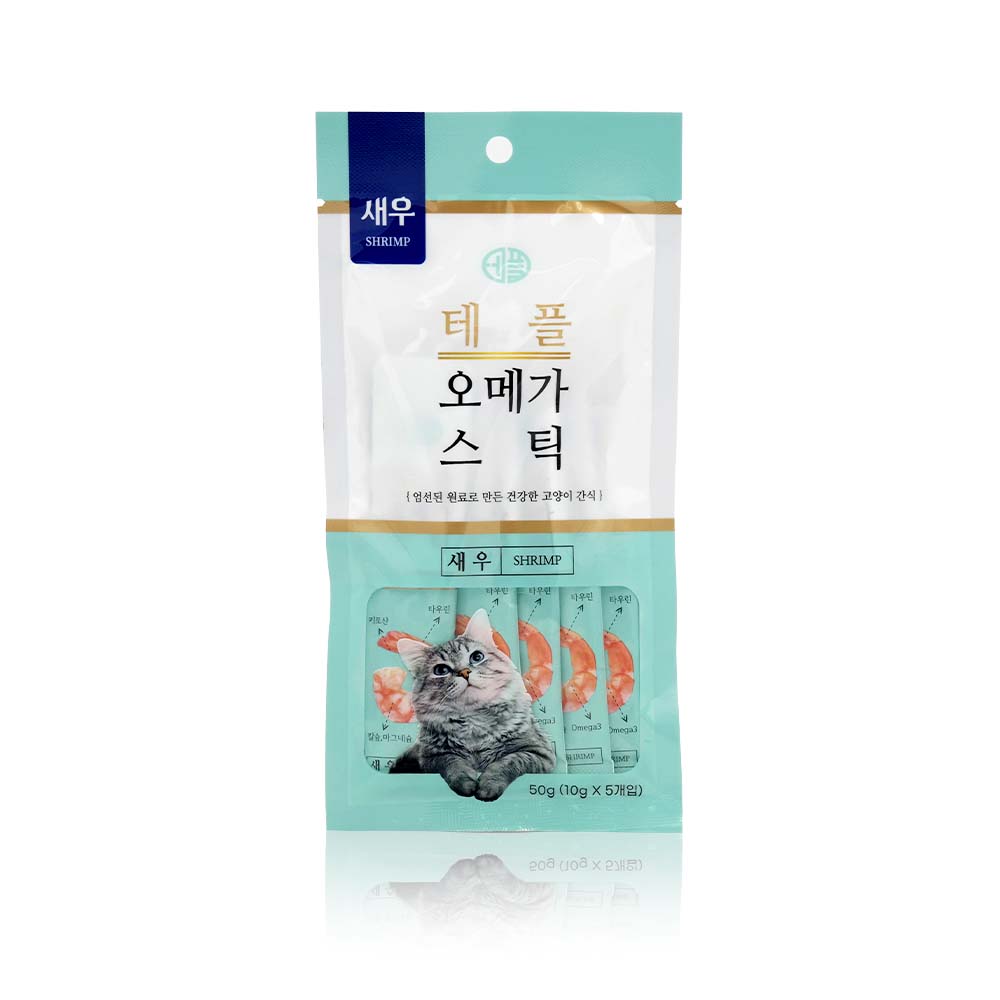  테플 오메가스틱 새우 50g (10g x 5p) [10개]