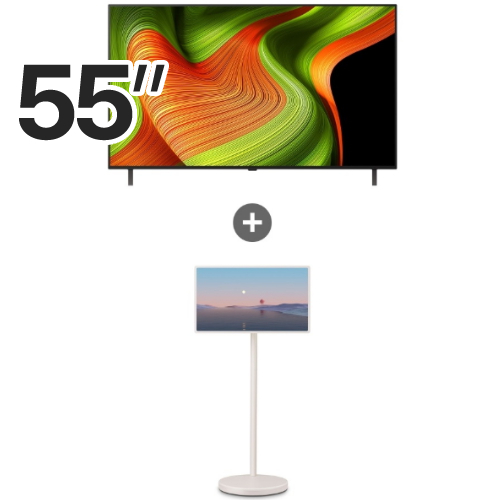 LG전자 올레드 AI OLED55B5NNA + 스탠바이미2 27LX6TPGA (TV+TV)_이미지