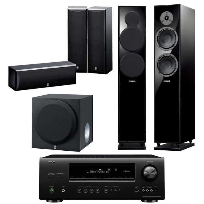 야마하 NS-F150 5.1채널 + 데논 AV리시버 (AVR-1912, NS-P125P, YST-SW012)