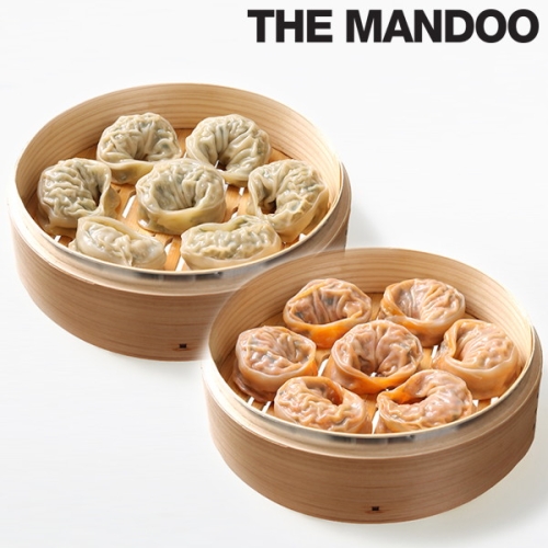 홍진경 더만두 홍진경 더만두 더 큰만두 고기맛 420g x 2개 + 더 큰만두 김치맛 420g x 2개_이미지