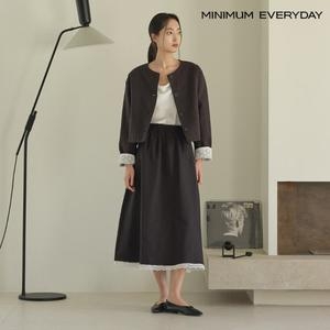 여성 노카라 자켓 스커트 셋업 EB2OW005D