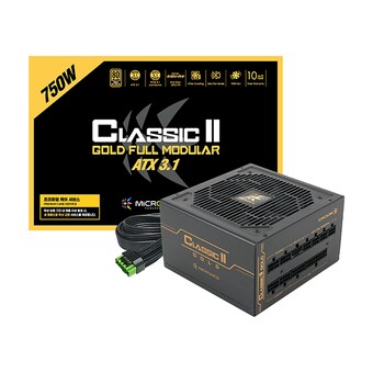 마이크로닉스 Classic II <b>750W</b> 80PLUS골드 풀모듈러 ATX3.1
