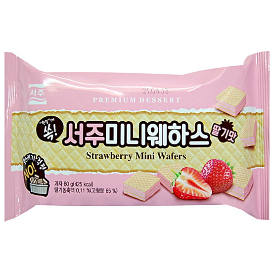 아이푸드 서주 서주 미니웨하스 딸기맛 80g (1개)_이미지