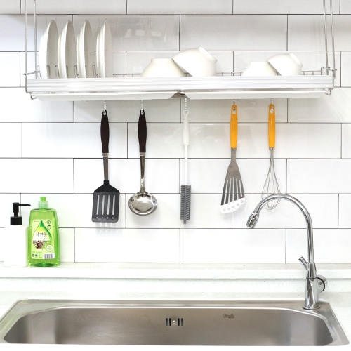 부착식 싱크대선반 씽크선반800 수납선반 부엌 건조대