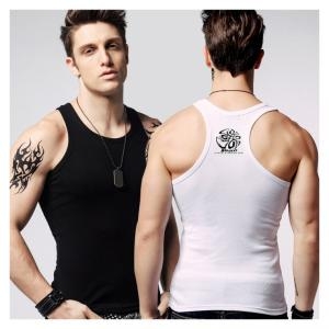 남성 남성 슬림나시 타투망고형 속옷 런닝 민소매 내의_이미지