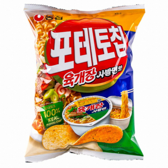 농심 포테토칩 육개장사발면맛 60g (6개)
