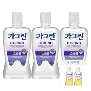 가그린 스트롱 750ml x 3개 + 유자민트 100ml x 2개 (1세트)_이미지