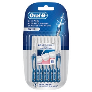 브라운 오랄비 치간칫솔 I자형 (20개)