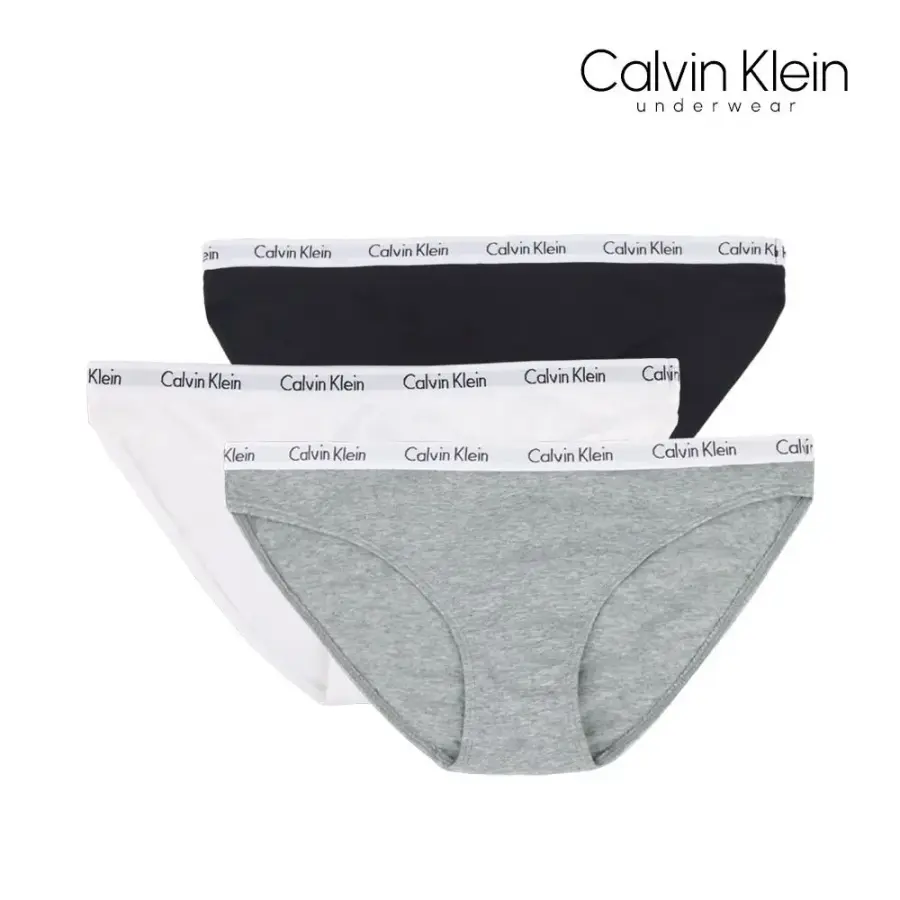  캘빈클라인언더웨어 코튼 베이직 브리프 3종 QD3588-999 [3매]