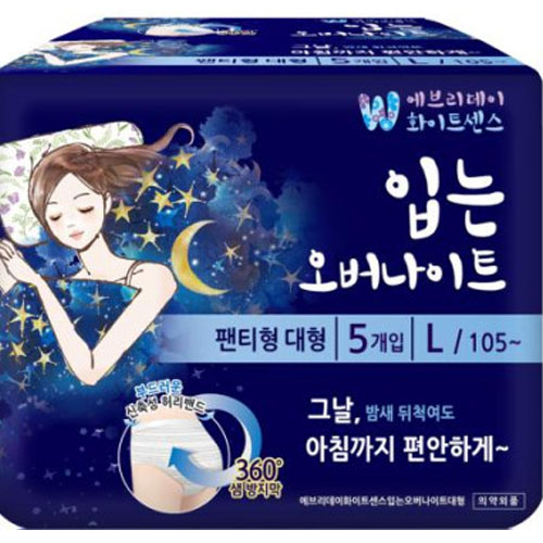 에브리데이 화이트센스 입는 오버나이트 대형 5개 (3팩(15개))_이미지