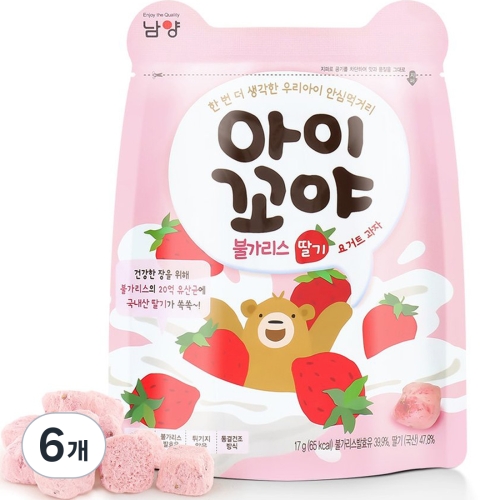 남양유업 아이꼬야 불가리스 딸기 17g (6개)_이미지