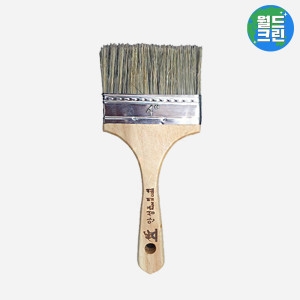 월드크린 나무 청소붓 4인치 납작 페인트 미장 도배 청소 붓페인트 솔 브러쉬