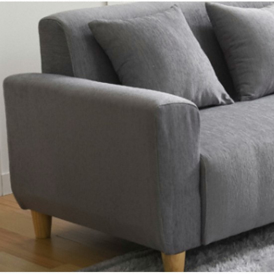 아로미가구 마카롱 와이드 포솜 B타입 패브릭 소파 2인용 (스툴별도)_이미지