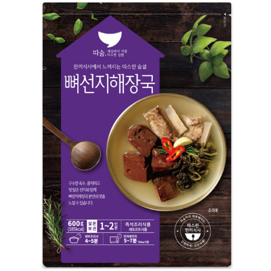 선미식품 따숨 레토르트 뼈선지해장국 600g (1개)_이미지