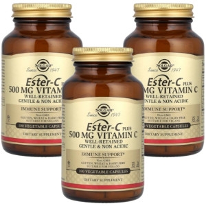 솔가 Ester-C® 플러스 비타민C 500mg 100캡슐 (3개)_이미지
