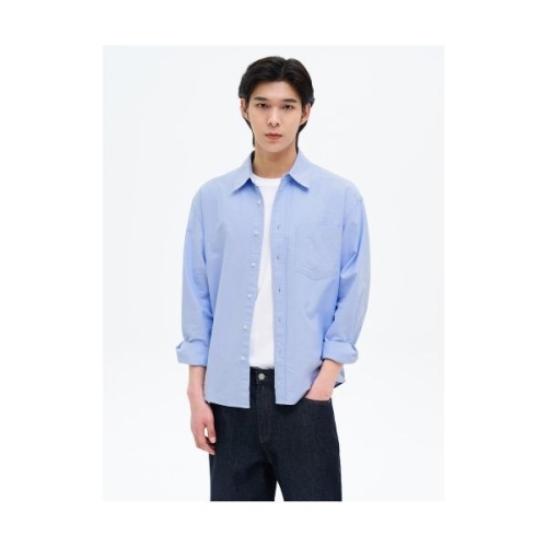 에잇세컨즈 옥스포드 오버핏 셔츠 스카이 블루 425164LY1Q 143028_이미지