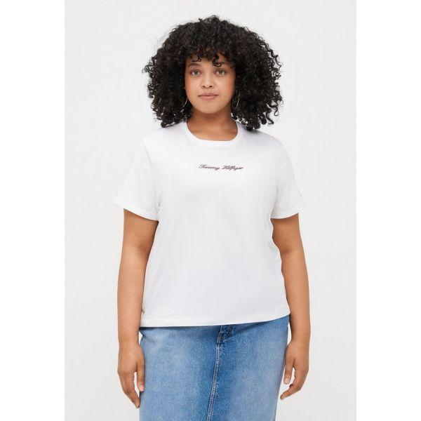 타미힐피거 Curve 토미 힐피거 커브 클래식 스크립트 티 프린트 티셔츠 아이보리 6771925