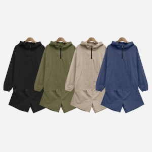 강물처럼 빅사이즈바지세트 R255L410 테후드집업반바지투피스 DK 23488869