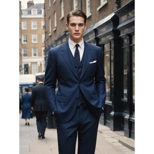 트루젠 남성 가을겨울 울 캐시미어 블랙 네이비 정장 양복 조끼 베스트 세트 쓰리피스 3피스 410D_JK860688