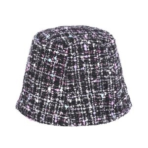 벙거지 SDJH138 3COLOR 트위드 버킷햇 특별한날 예쁜 포인트 모자