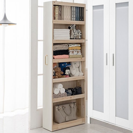동서가구 네오 바퀴달린 원목 슬라이딩 틈새장 주방수납장 200_이미지
