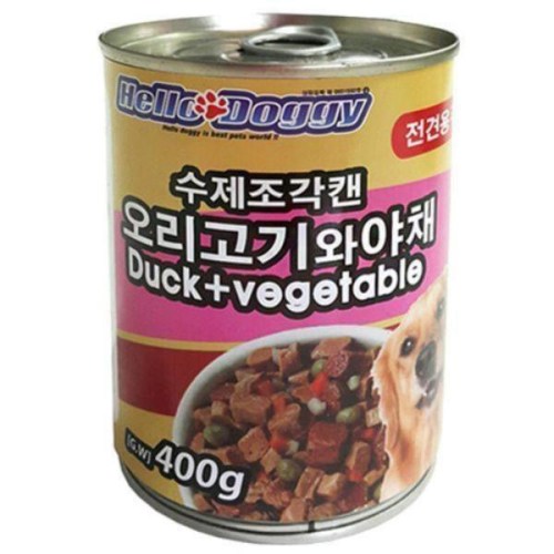 헬로도기 수제조각캔 오리고기와야채 400g
