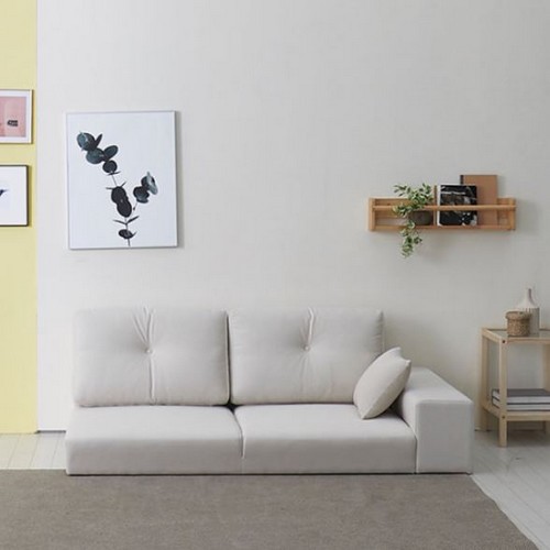 지베스  코지 모듈 아쿠아텍스 패브릭 좌식소파 3인용 (스툴별도)