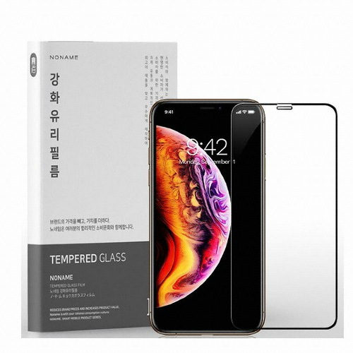 노네임(NO NAME) 아이폰X/XS 6D 풀커버 강화유리 액정보호필름 (액정 2매)