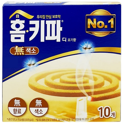 헨켈홈케어 홈키파 디 모기향 무색소 10개입 (12개)