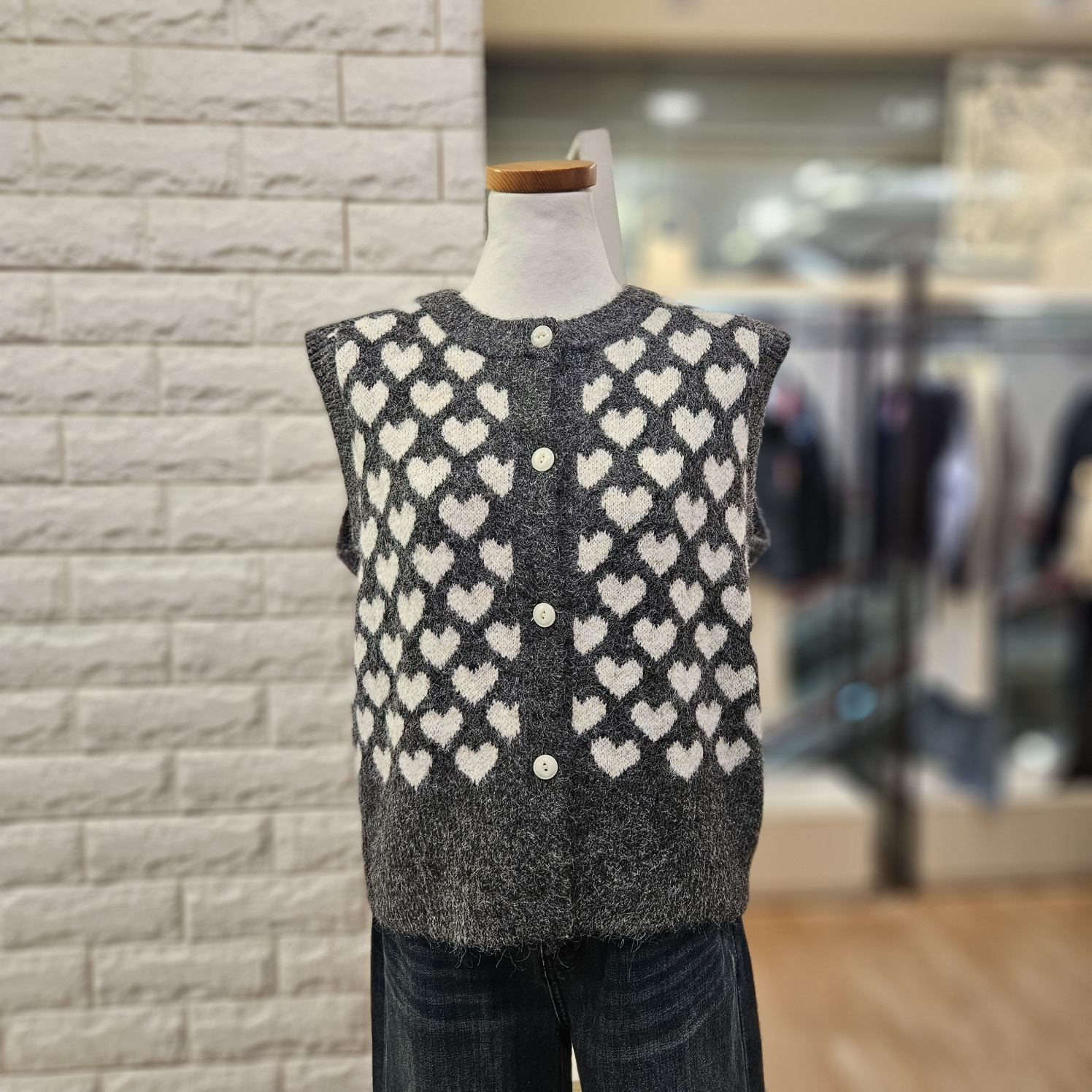 트렌드컬렉션 하트 니트조끼 TRVK25T43_이미지