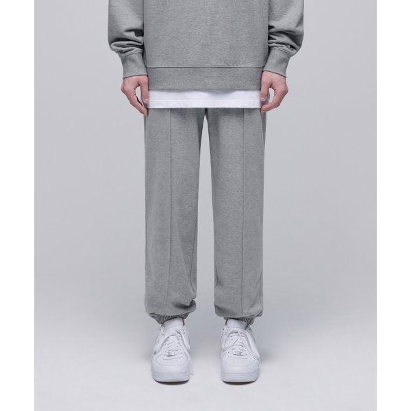 무신사 무신사 스탠다드 핀 턱 와이드 스웨트 팬츠 오트밀 MMBPK6Z11-OT 371828
