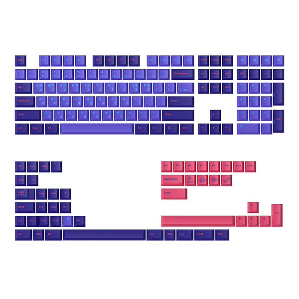 COX CX157 PBT 이색사출 키캡 트레이 세트 (Blue Betta)_이미지