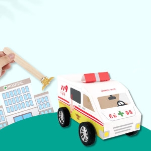 메이크문구 유니아트 DIY744 자석자동차만들기 구급차_이미지